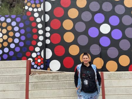 Together an aboriginal inspired mural at Blackwood by artist Elizabeth Close