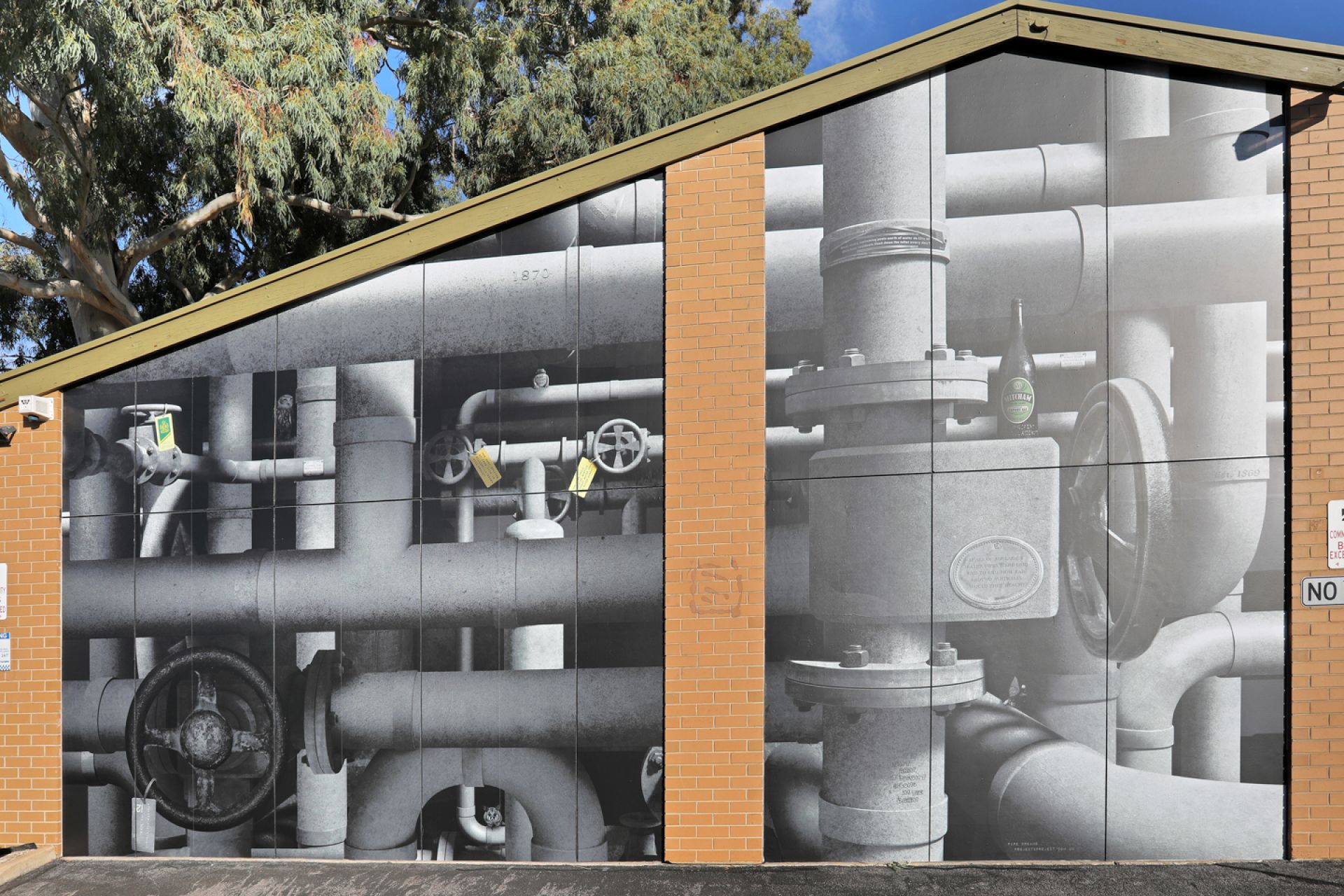 Project2Project Pipe Dreaming Mural at the City of Mitcham Civic Centre in Torrens Park