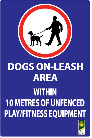 Dogs On-Leash Area Sign