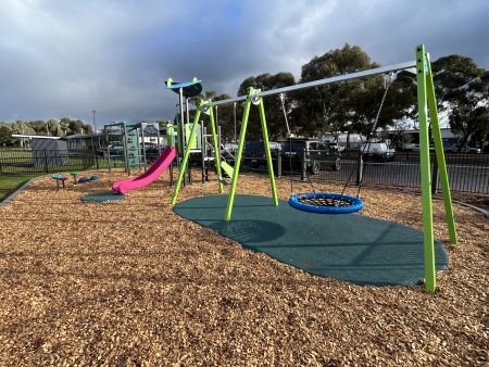 Swing and basket swing St Marys Park Playground