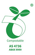 Look for the seedling logo printed on compostable bags.