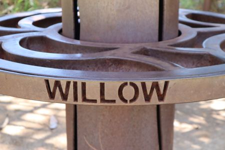 Willow Tree Memorial with Willow's name displayed