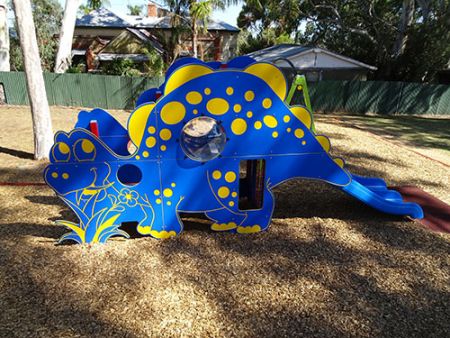 Strathcona Reserve Playground Dinosaur Double Slide