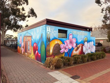 A Fruitful Experiment Mural at Blackwood rear and side