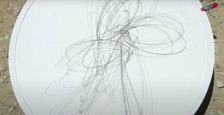 The drawing from the machine created by artist James Dodd for Soul Data