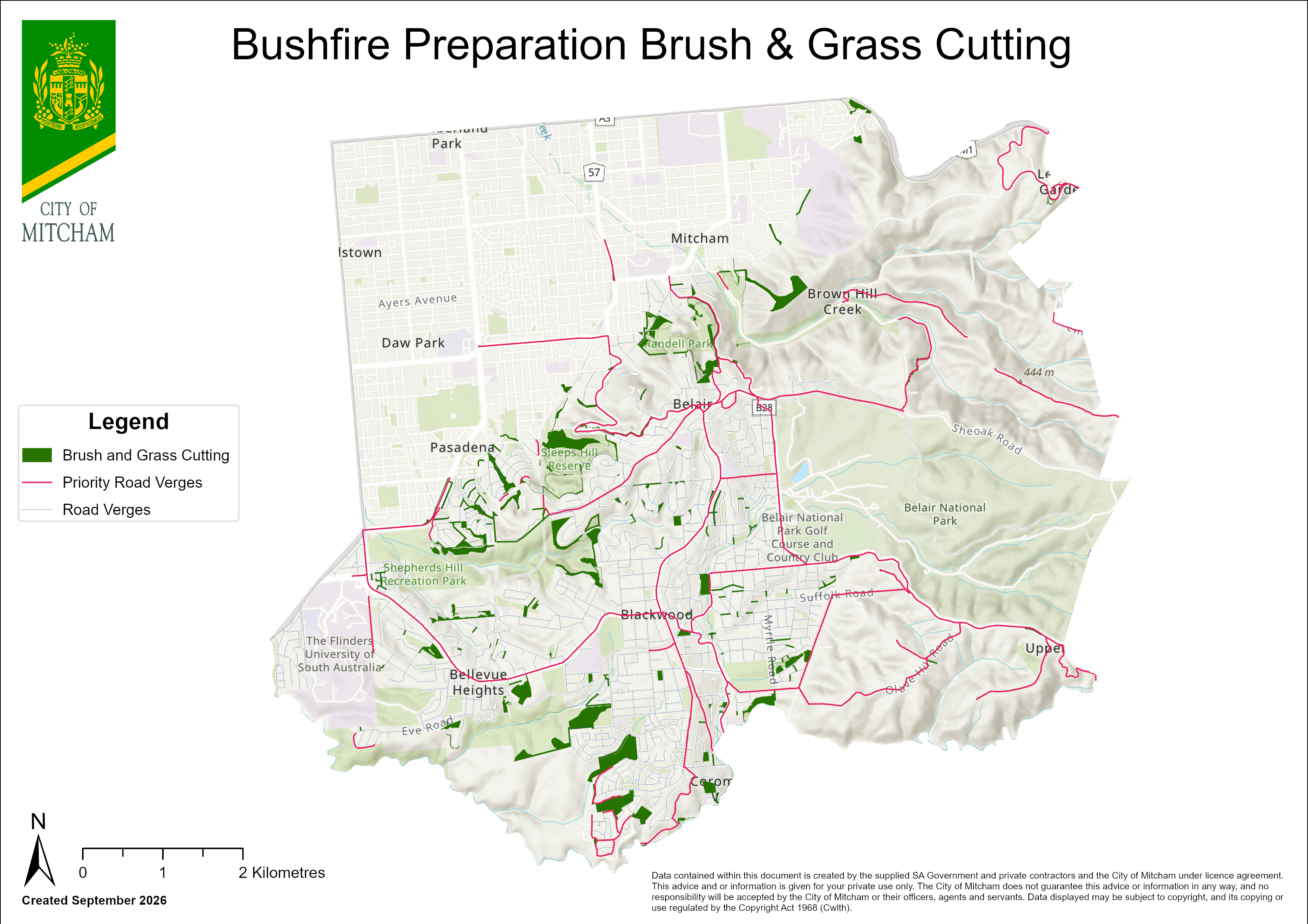 Bushfire preparation slashing program roadside and reserves