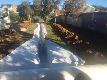 Skitch Reserve Melrose Park Stormwater Harvesting System trench June 2019