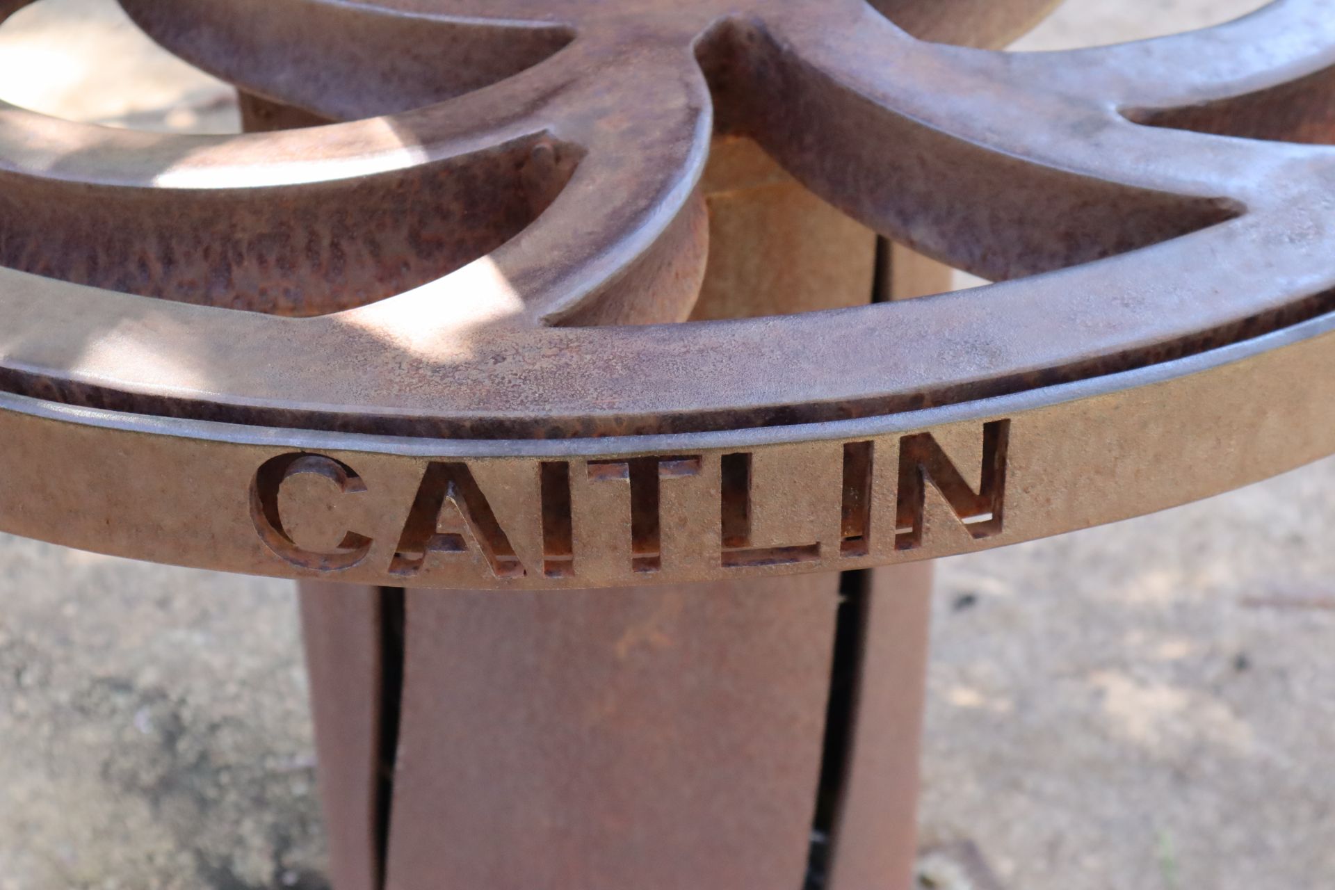 Part of the Willow Tree Memorial with Catlin's name displayed