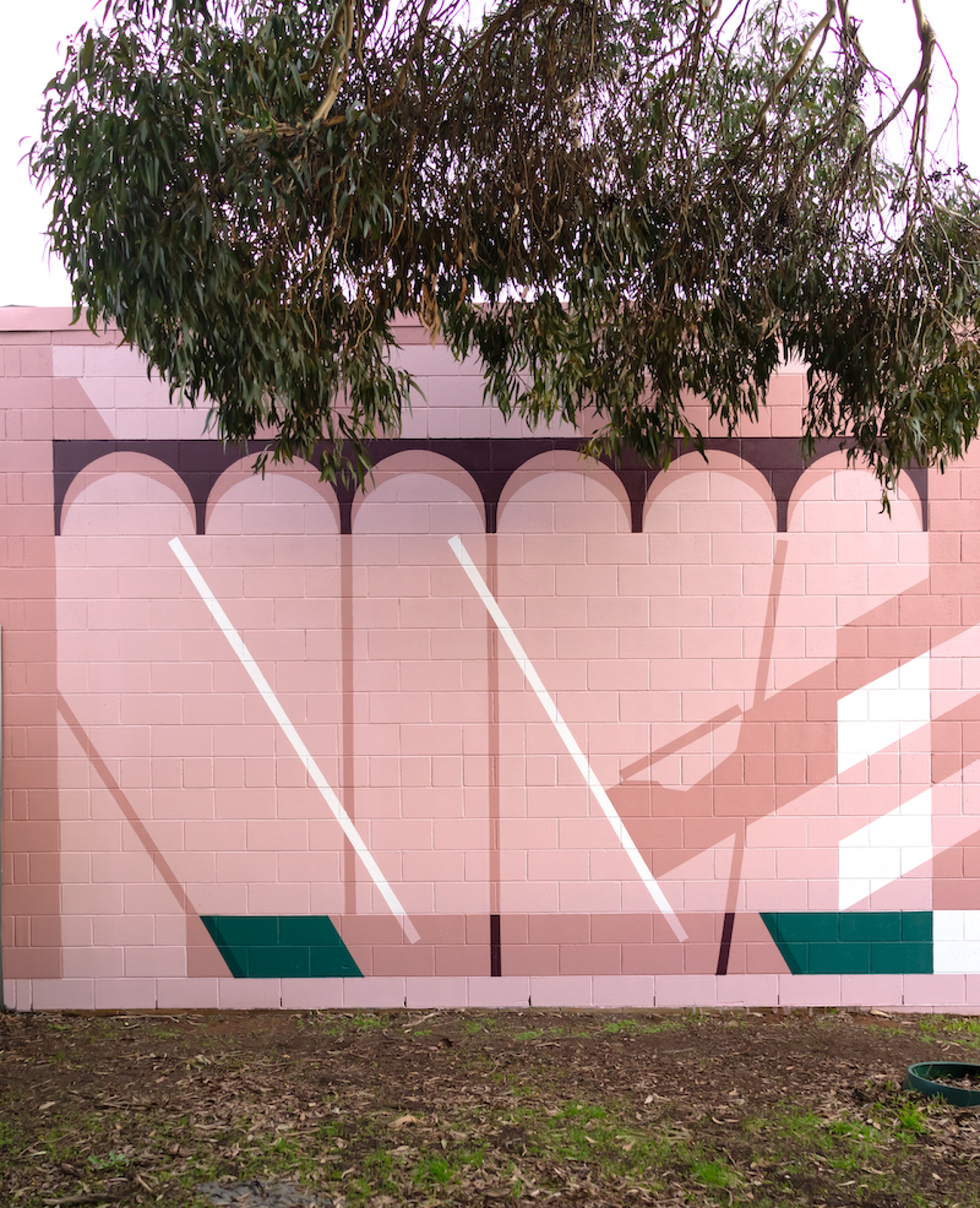 Melrose Street Reserve Mural by Matthew Dopheide at Melrose Park first section or mural