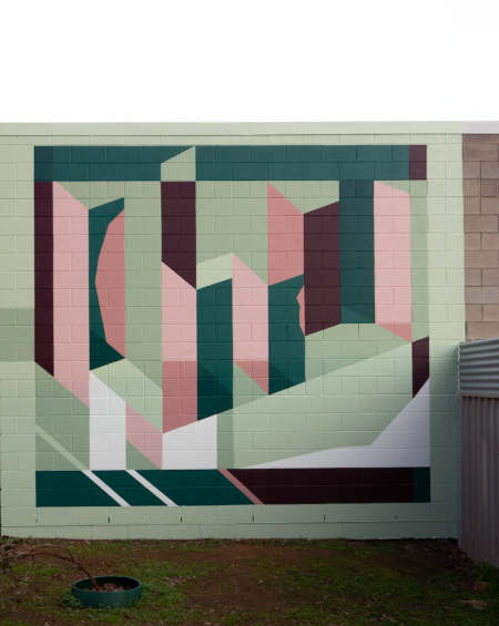 Melrose Street Reserve Mural by Matthew Dopheide at Melrose Park end section
